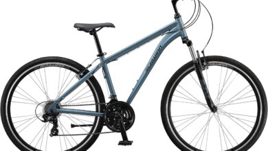 Best hybrid bikes under $500 featured Schwinn with sleek aluminum frame and upright handlebars