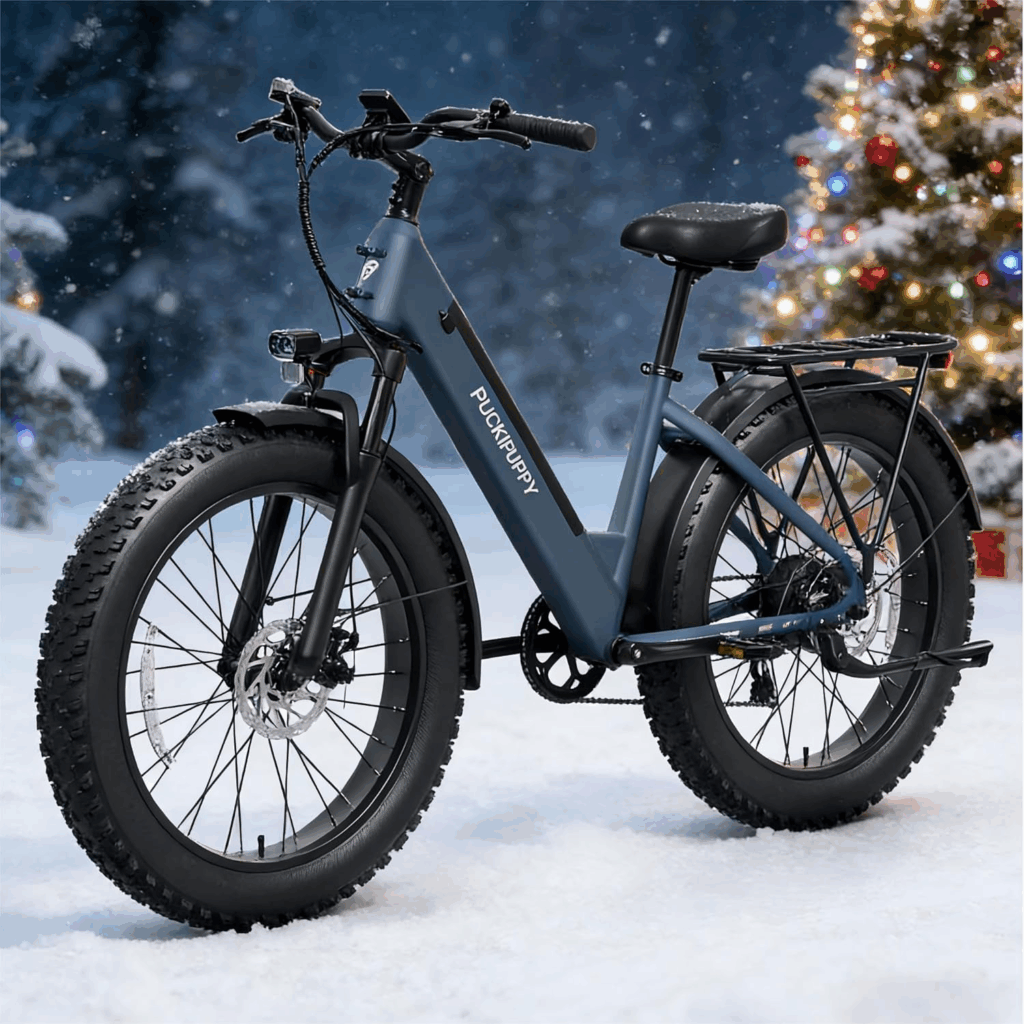 PUCKIPUPPY Electric Bike
Electric bikes for commuting - PUCKIPUPPY folding design with compact 20-inch wheels
