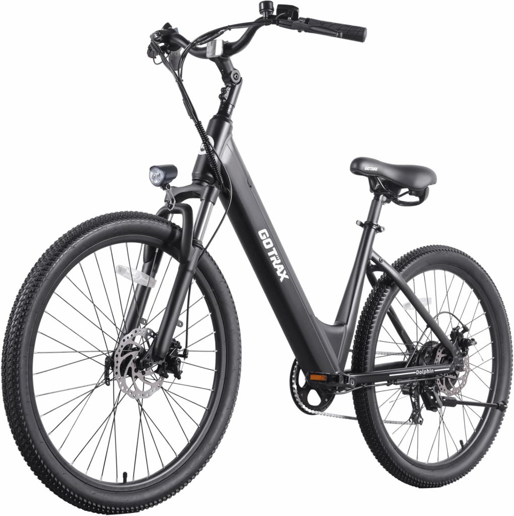 Gotrax Dolphin 26" Electric Bike
Electric bikes for commuting - Gotrax Dolphin with integrated battery and step-through frame