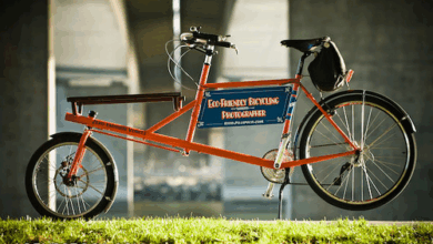 Bilenky front-loader cargo bike showing boom tube design