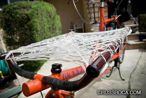 Bilenky front-loader cargo bike showing boom tube design