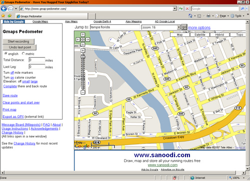 Gmaps Pedometer