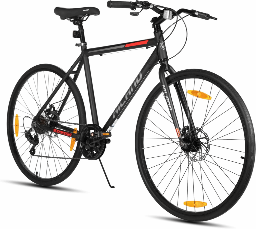 Best hybrid bikes under $500 HILAND 700C with steel frame and road-oriented geometry