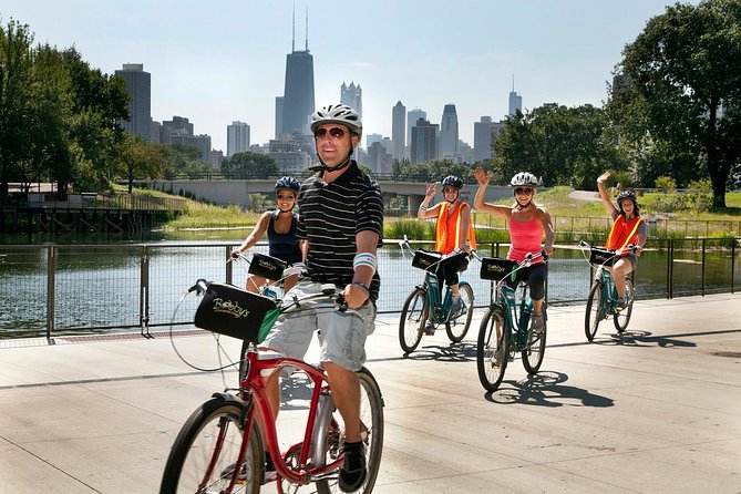 Cyclists sightseeing in major city showing real world bike commuting to travel cycling experience abroad