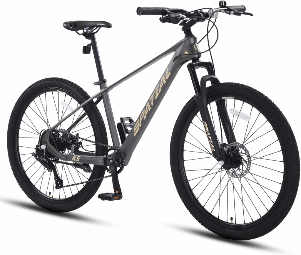 SPATIAL mountain bike teen sizing - best beginner mountain bikes fitting riders 4'8" to 6'1