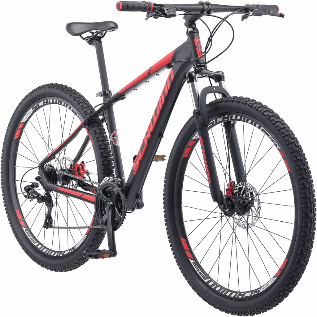 Schwinn Bonafide mountain bike for heavy riders with 29-inch wheels and aluminum frame