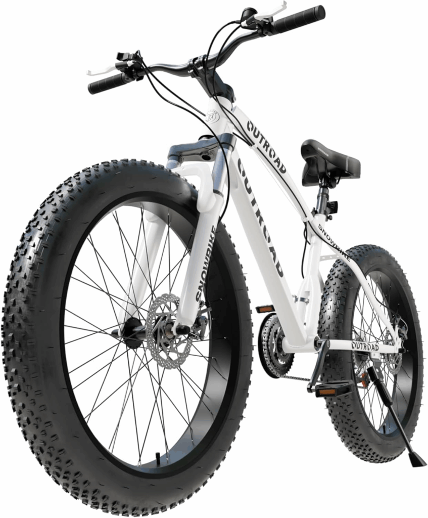 Max4out aluminum frame best bikes for heavy riders with 4-inch fat tires and 21-speed