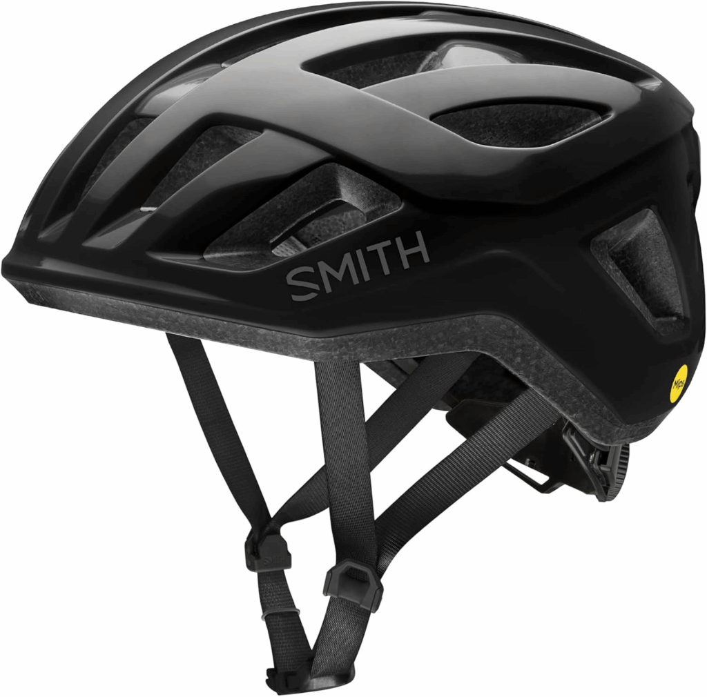 Best bike helmets safety certification close-up showing CPSC and MIPS labels on Smith Signal interior