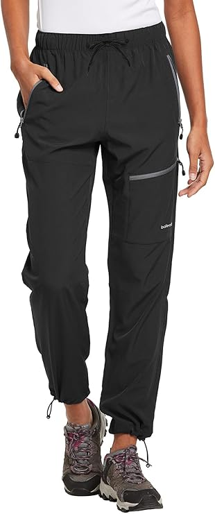 Baleaf lightweight cargo pants showing best pants for bike commuting with articulated knee construction