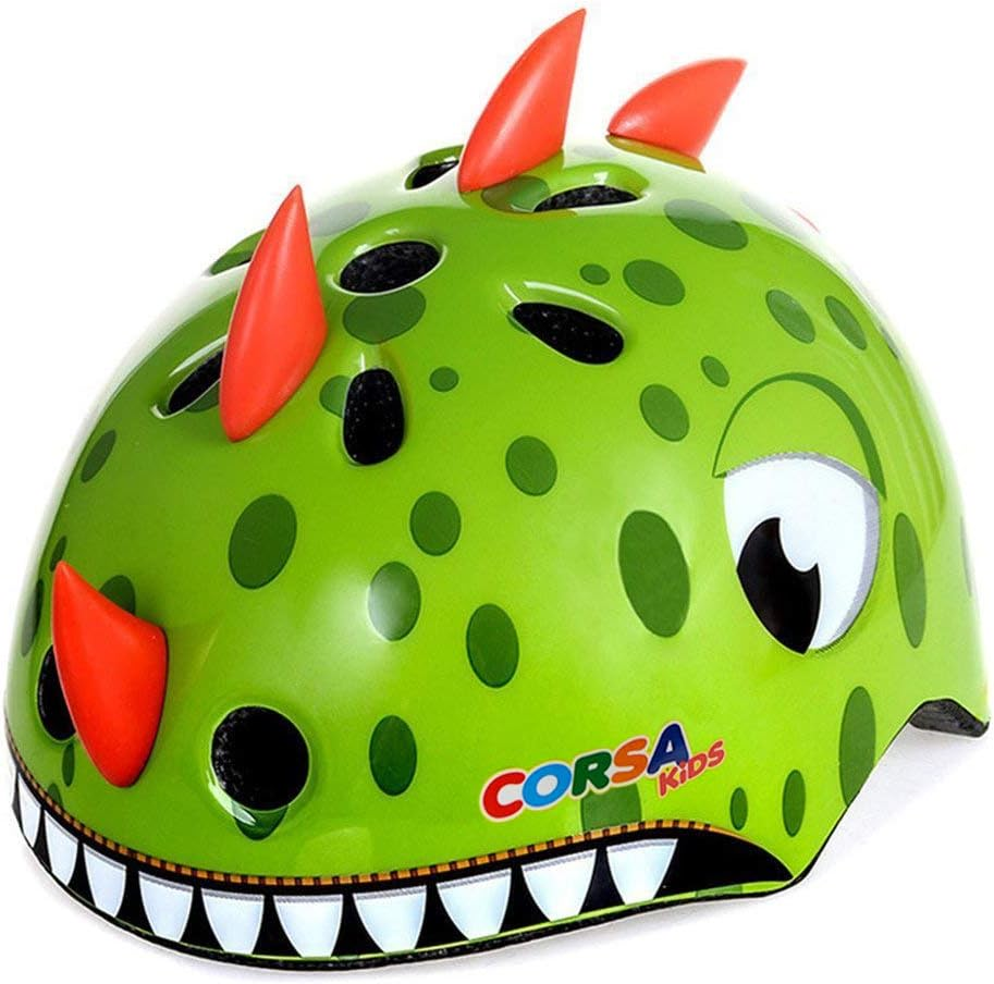 Best kids bike helmets green dinosaur-themed toddler bike helmet with 3D spikes, cartoon eye design, and durable shell for young riders